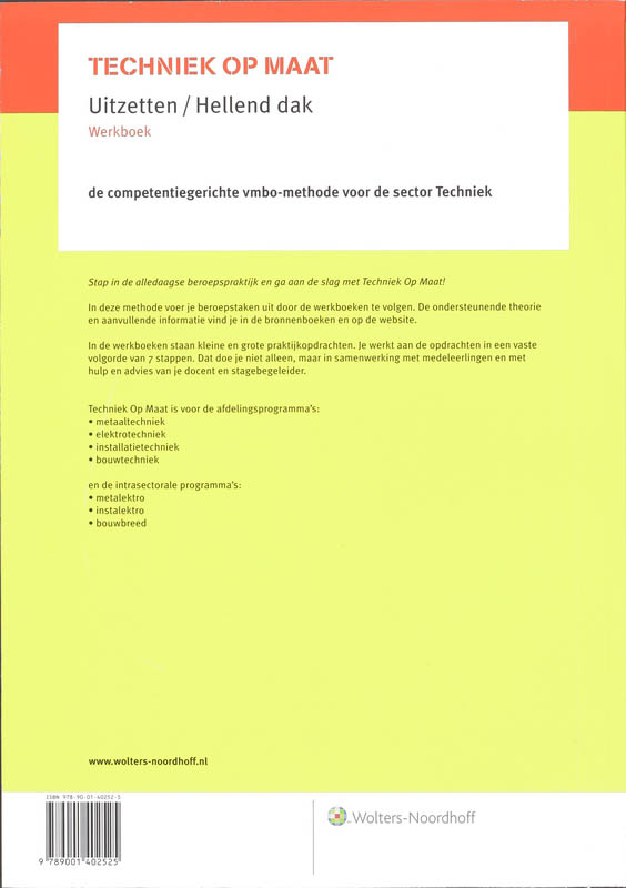 Achterkant van Werkboek
