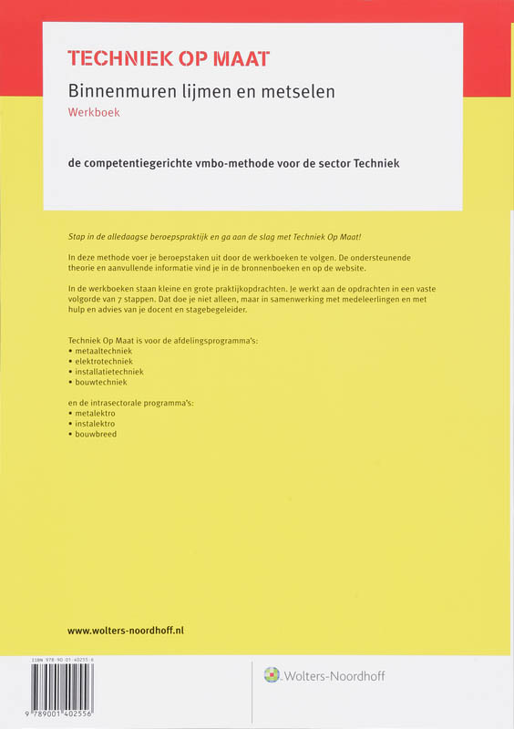 Achterkant van Werkboek