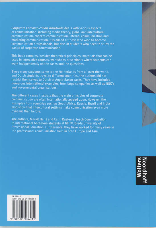 Achterkant van Corporate Communication Worldwide