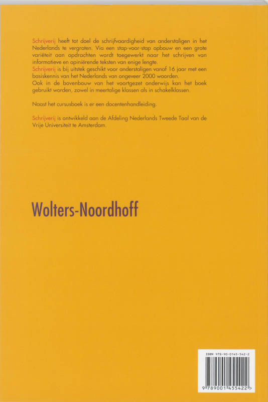 Achterkant van Schrijverij