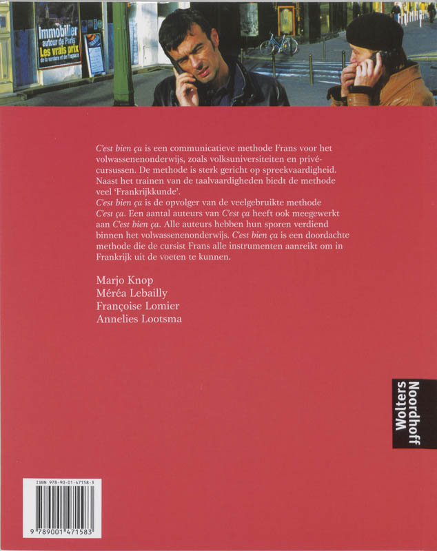 Achterkant van Tekstboek