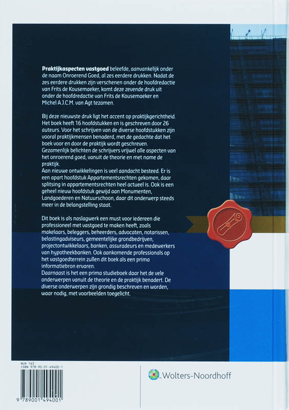 Achterkant van Praktijkaspecten vastgoed