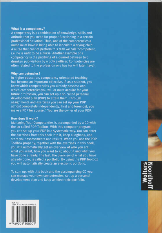 Achterkant van Managing your Competencies
