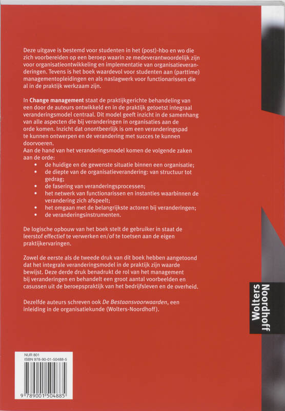 Achterkant van Change management