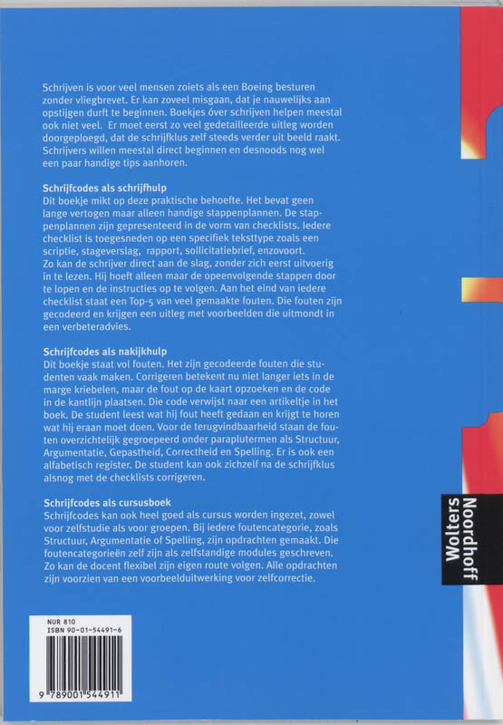 Achterkant van Schrijfcodes