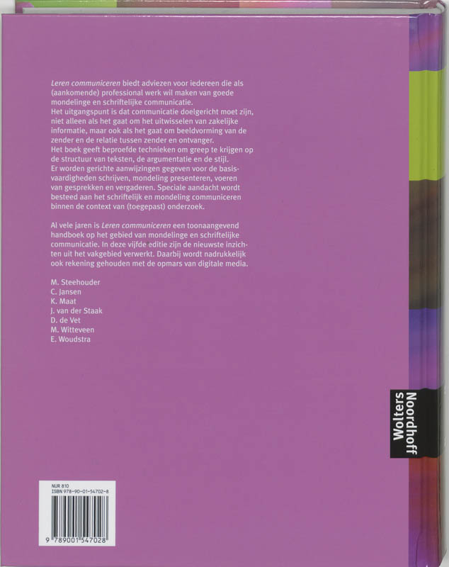 Achterkant van Leren communiceren