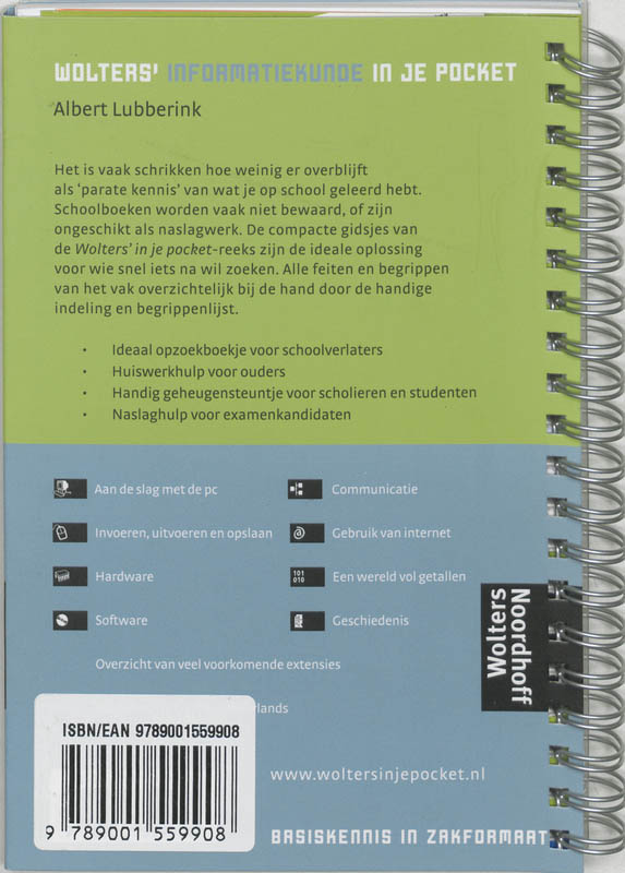 Achterkant van Wolters' informatiekunde in je pocket