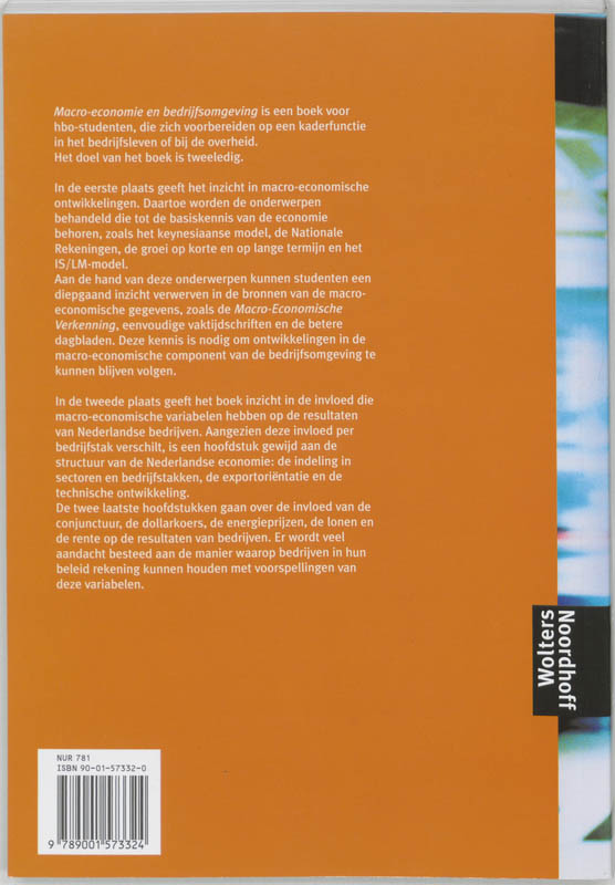 Achterkant van Macro-economie en bedrijfsomgeving