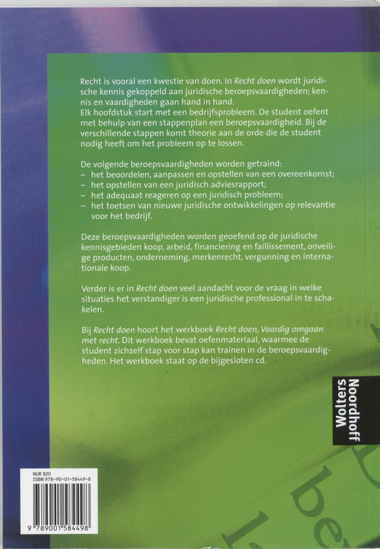 Achterkant van Recht doen