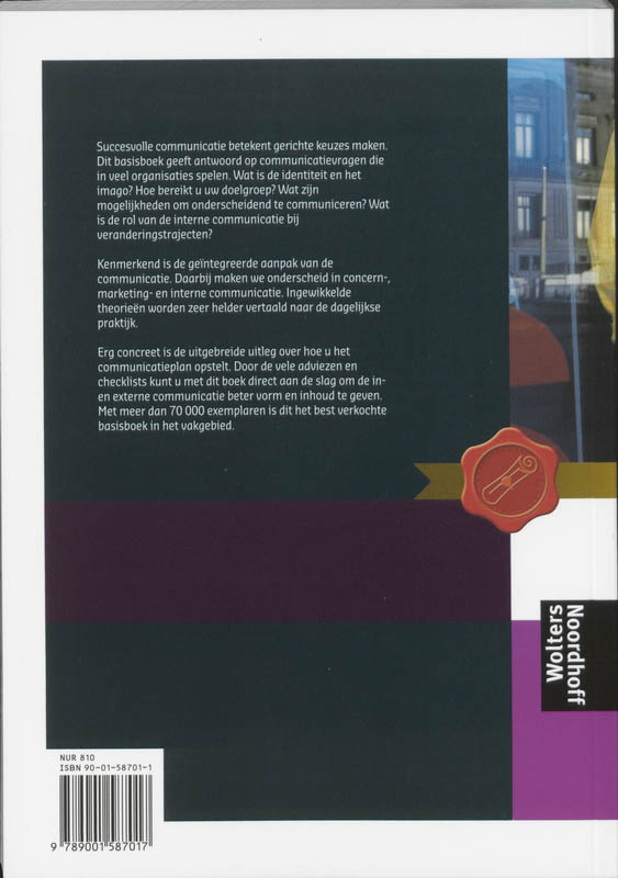 Achterkant van Basisboek Communicatie