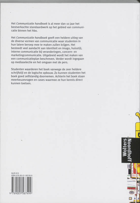 Achterkant van Communicatie handboek