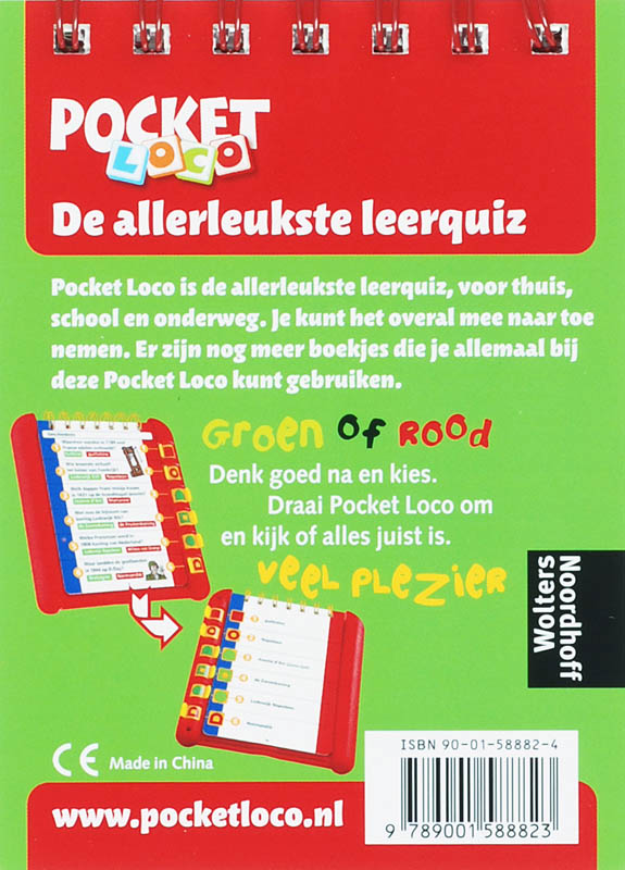 Achterkant van Italiëquiz boekje