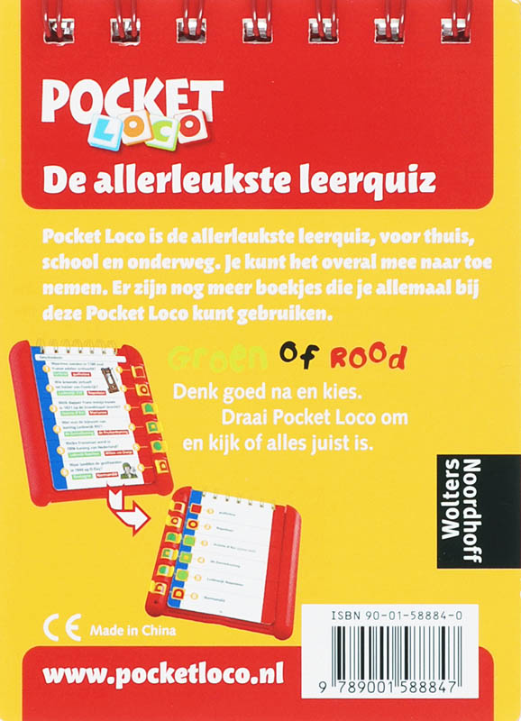 Achterkant van Spanjequiz boekje