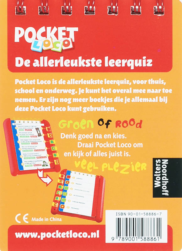 Achterkant van Nederlandquiz boekje