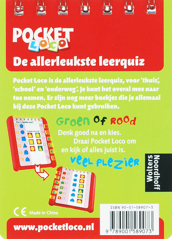 Achterkant van Tellen en Rekenen boekje