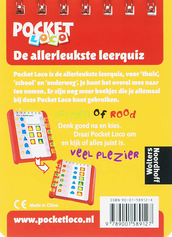 Achterkant van Rekenen boekje