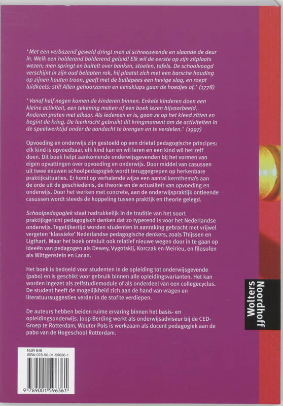 Achterkant van Schoolpedagogiek