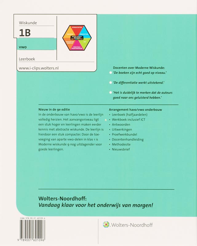 Achterkant van 1b Vwo
