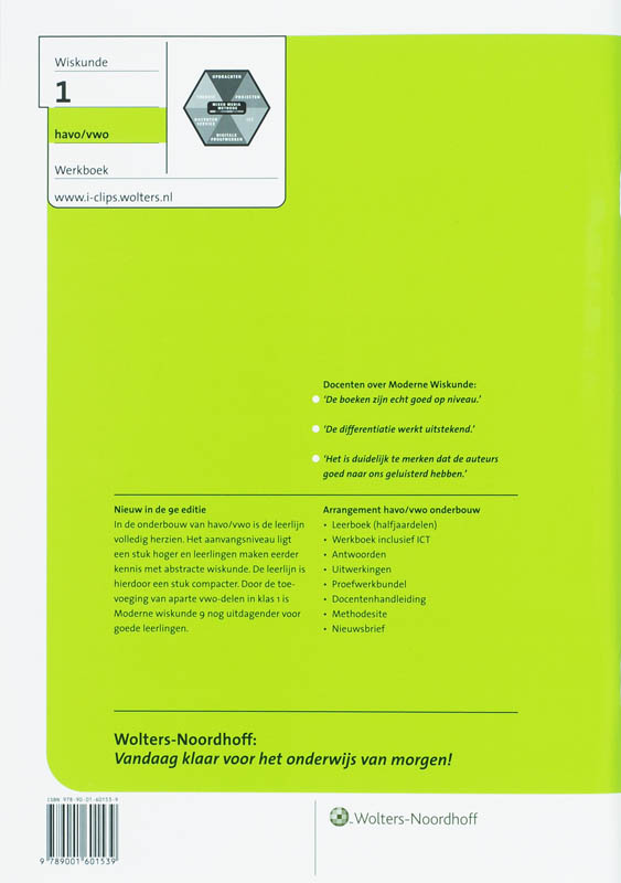 Achterkant van Werkboek