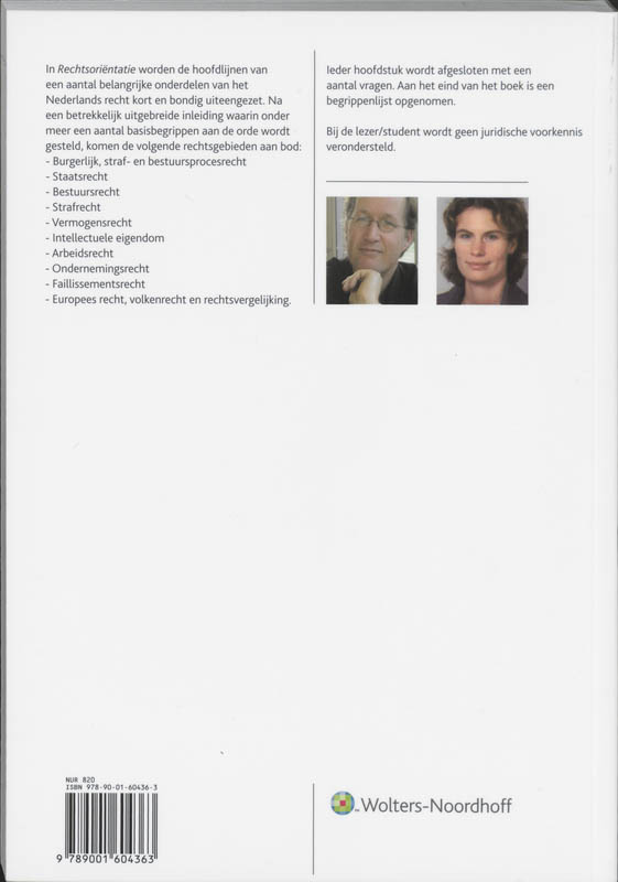 Achterkant van Rechtsorientatie