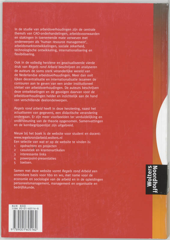 Achterkant van Regels rond arbeid