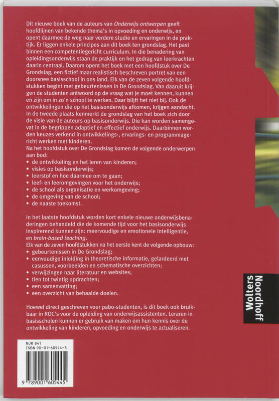 Achterkant van Kennis over onderwijs