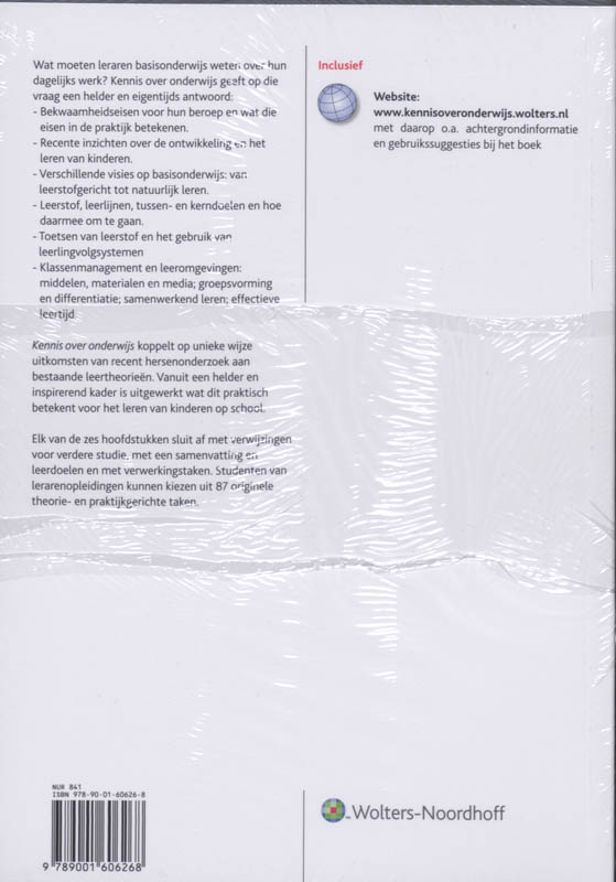Achterkant van Kennis over het onderwijs