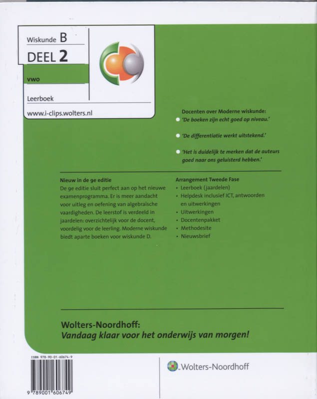 Achterkant van Leerboek