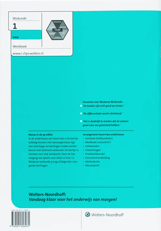 Achterkant van Werkboek