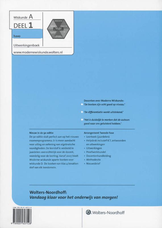 Achterkant van Uitwerkingenboek