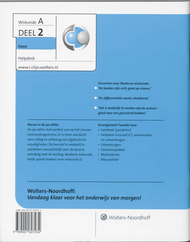 Achterkant van Deel 2 Havo