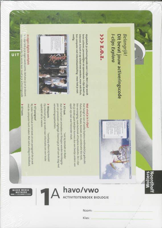 Achterkant van 1A havo/vwo