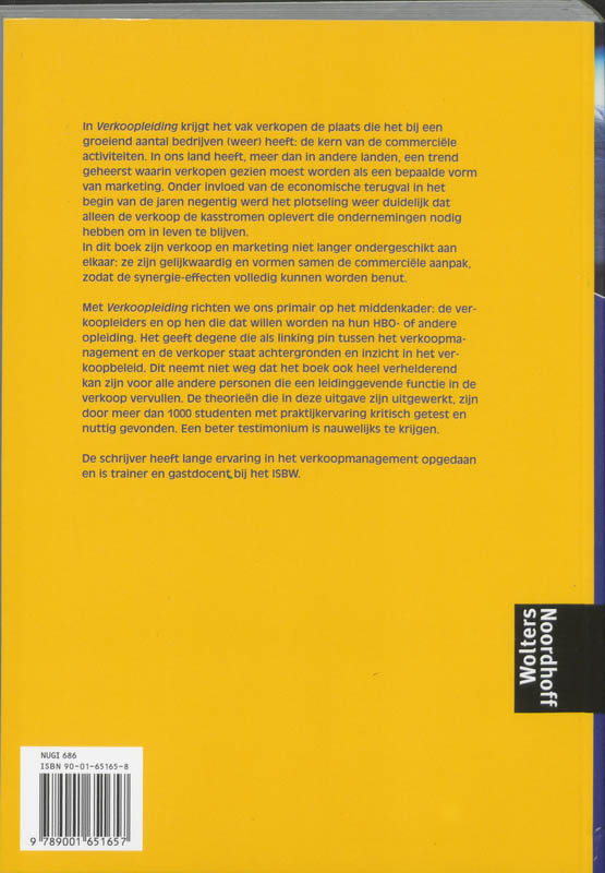 Achterkant van Verkoopleiding