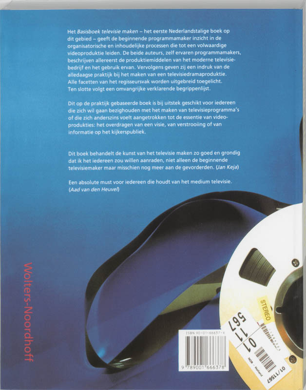 Achterkant van Basisboek televisie maken