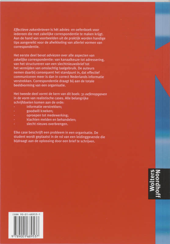 Achterkant van Effectieve zakenbrieven