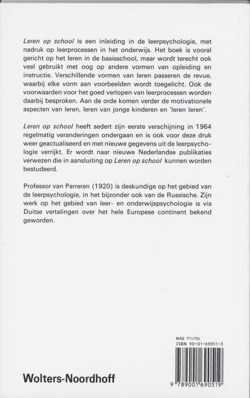 Achterkant van Leren op school
