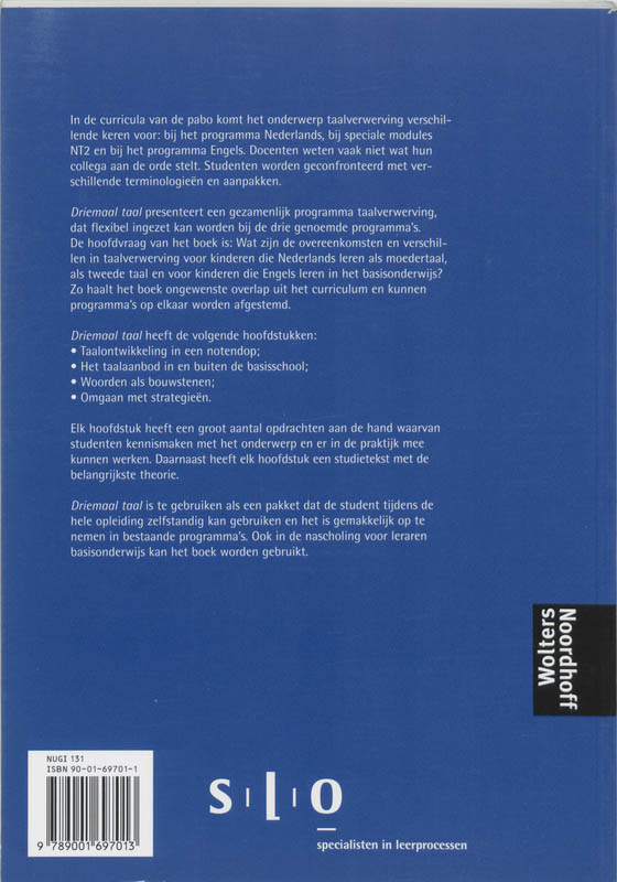 Achterkant van Leerlingenboek