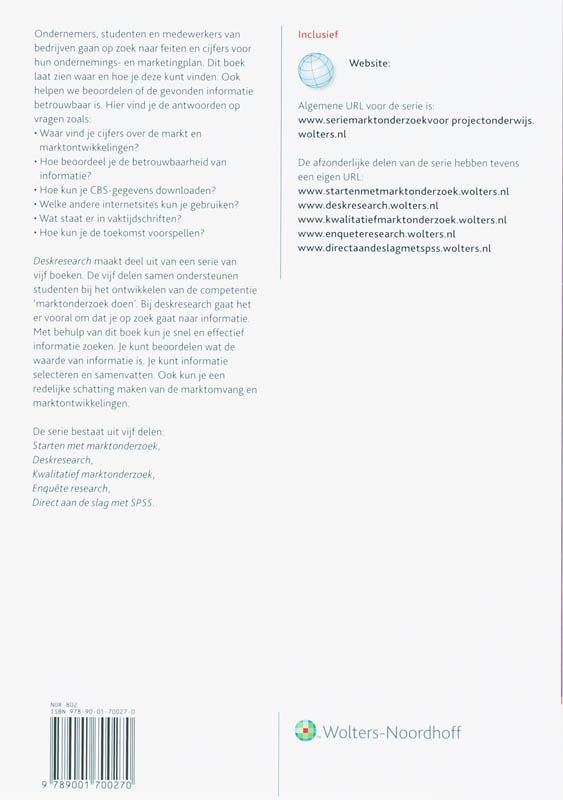 Achterkant van Deskresearch