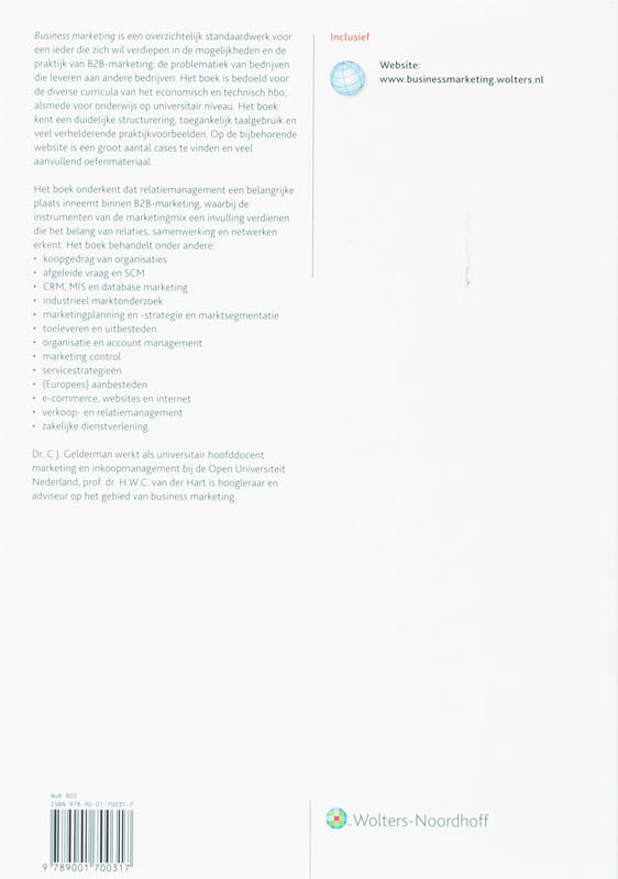Achterkant van Business Marketing