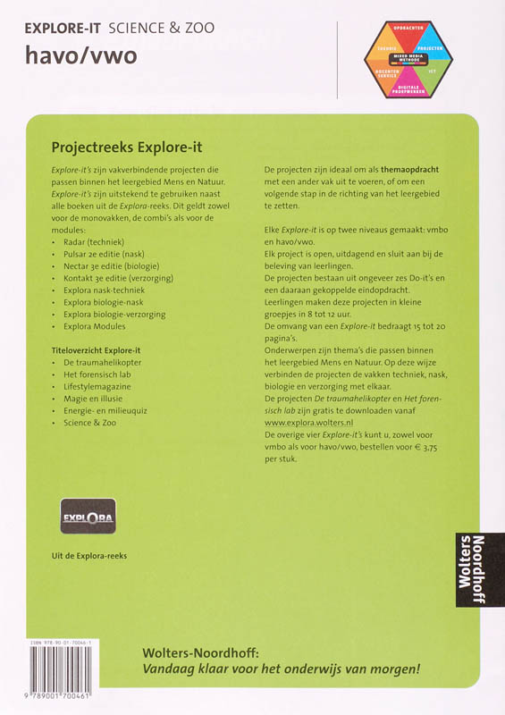 Achterkant van Science & Zoo