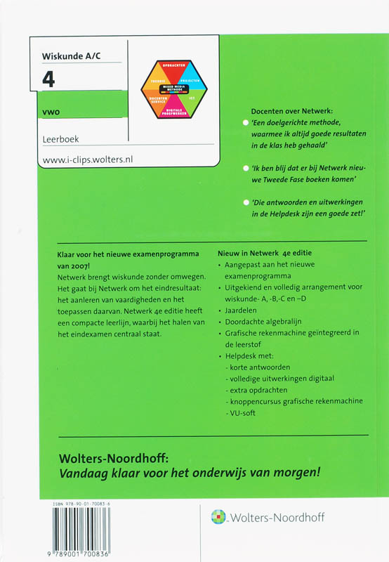 Achterkant van 4 VWO