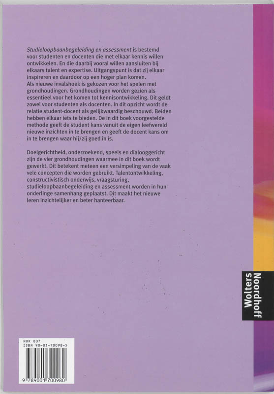 Achterkant van Studieloopbaanbegeleiding en Assessment