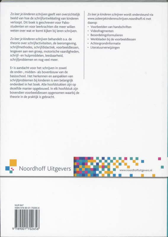 Achterkant van Zo leer je kinderen schrijven