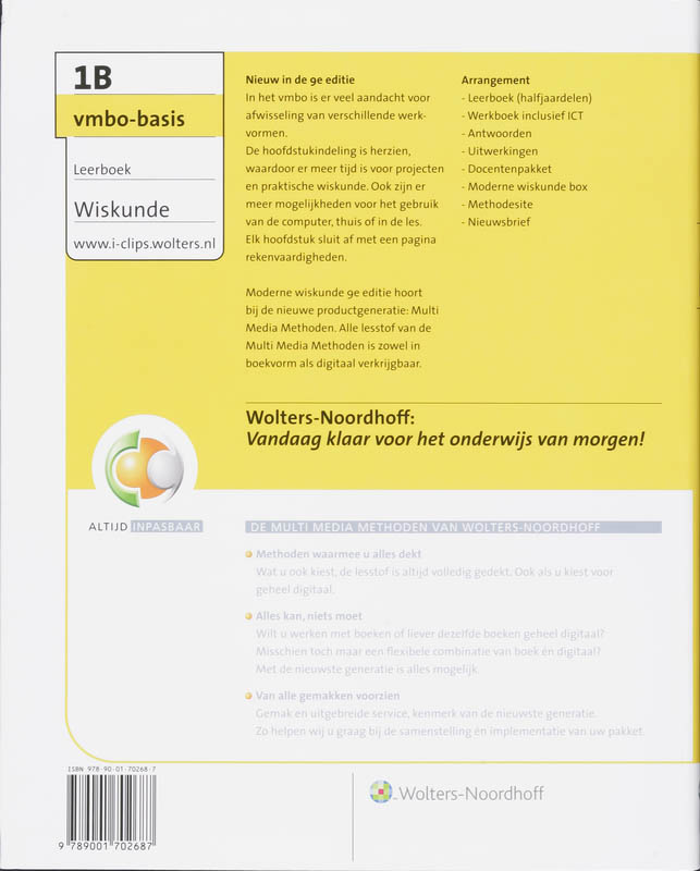 Achterkant van Leerboek