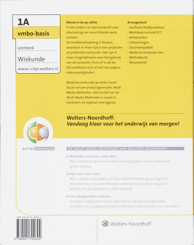 Achterkant van Leerboek