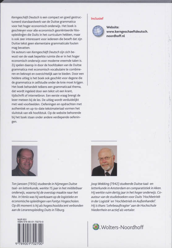 Achterkant van Kerngeschäft Deutsch