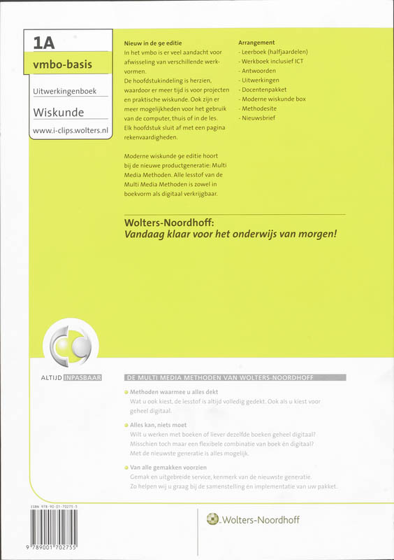 Achterkant van Uitwerkingen