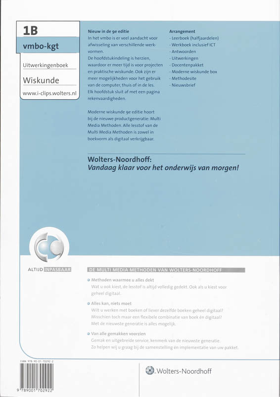 Achterkant van Uitwerkingenboek