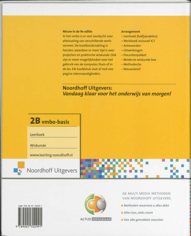 Achterkant van 2B vmbo-basis