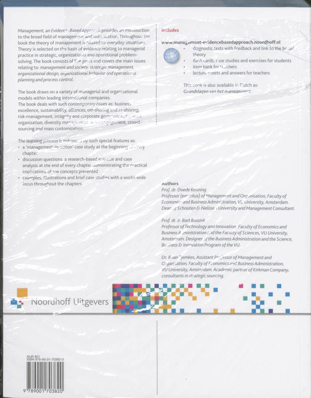 Achterkant van Management an evidence-based approach